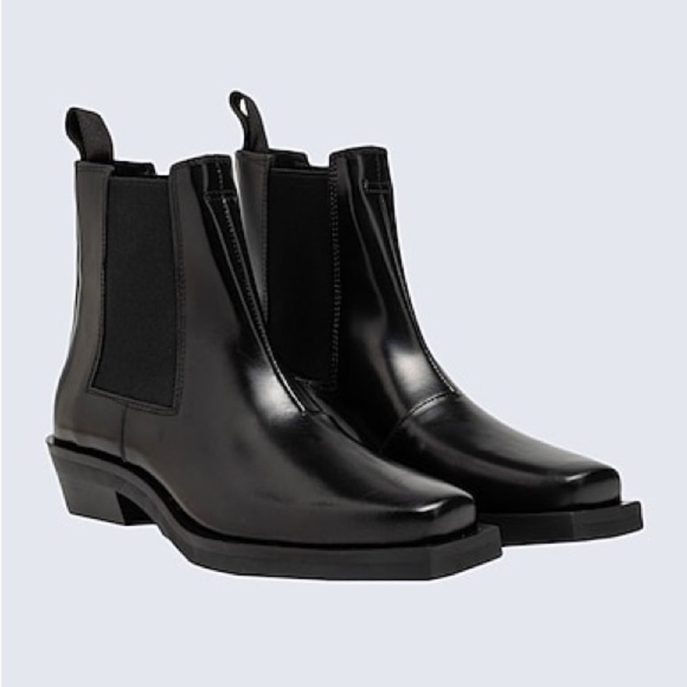 & OTHER STORIES Leather Chelsea Western Boots NWT 38 // 7